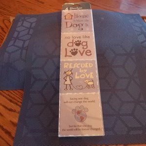 NWT Dog themed absorbent stone coasters